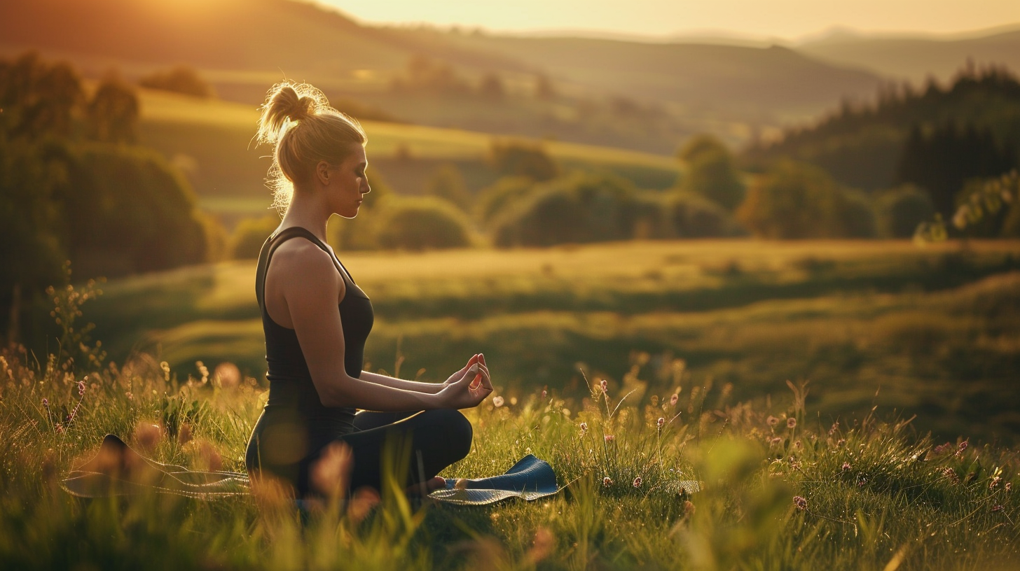 Група людей різного віку практикує йогу